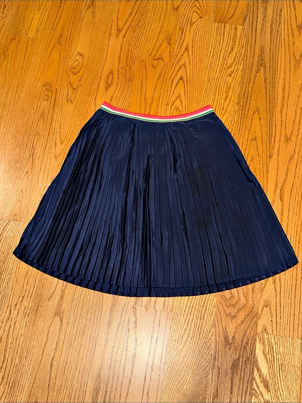 GAP Kids Pleated skirt with striped trim Blue & Green